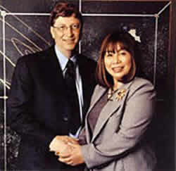ビル・ゲイツさんとナミねぇの写真